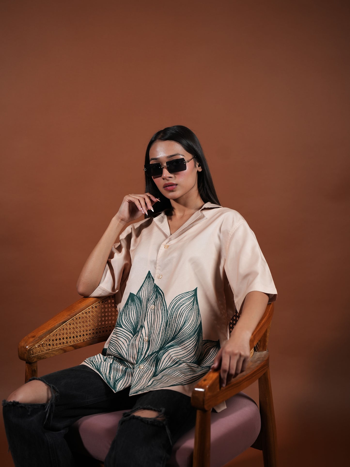 LEAFY AFFAIR RELAXED FIT SHIRT