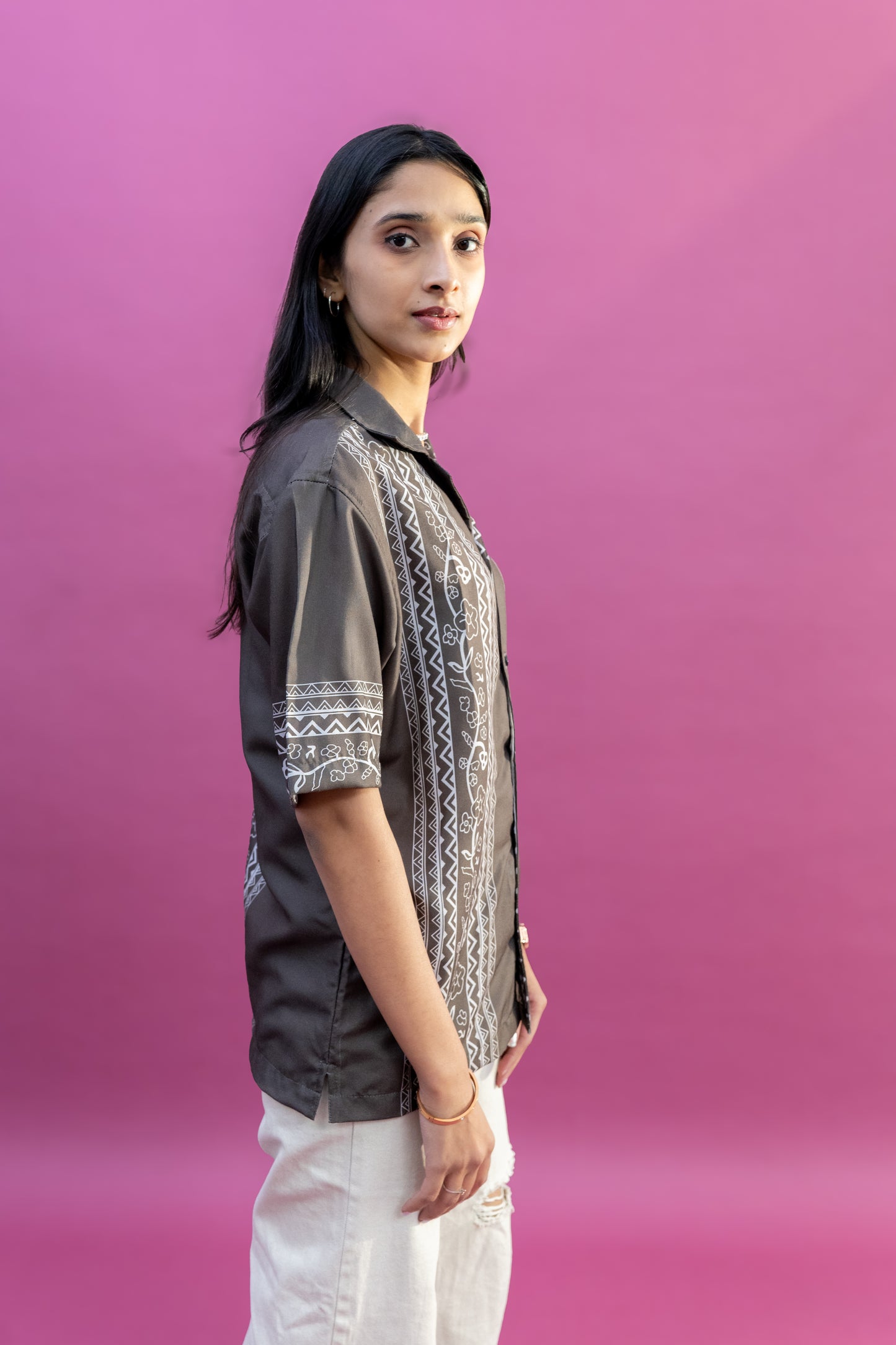 TRIBAL BLOOM RELAXED FIT SHIRT