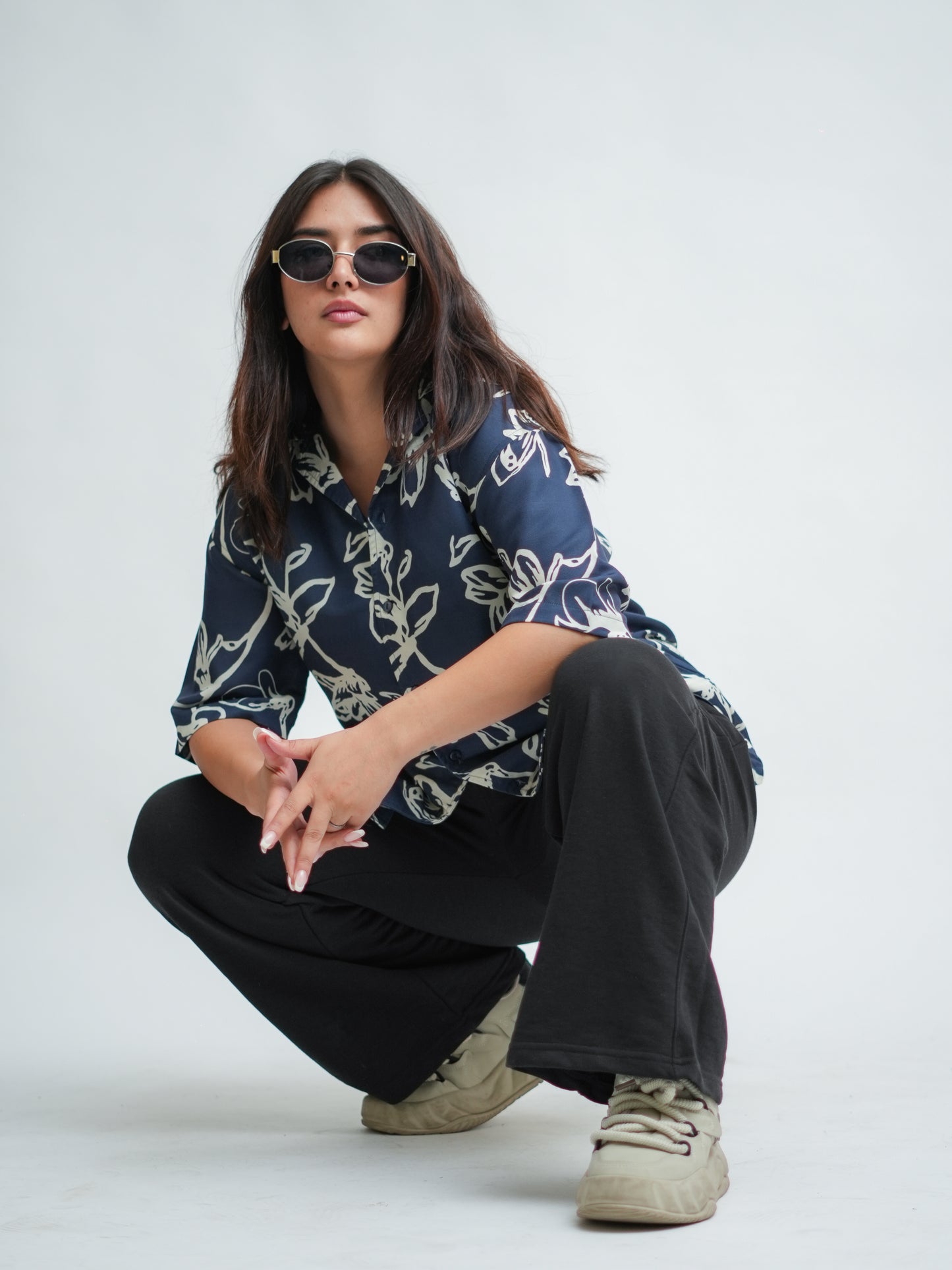 TWILIGHT LEAVES RELAXED FIT SHIRT - EMEE-Y