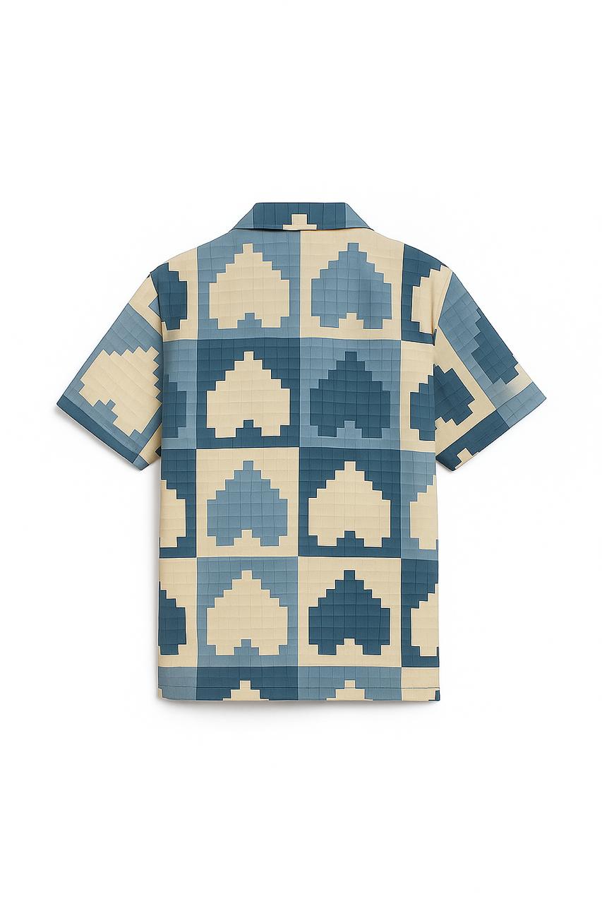 BLUE INVERTED HEART OVERSIZED UNISEX SHIRT