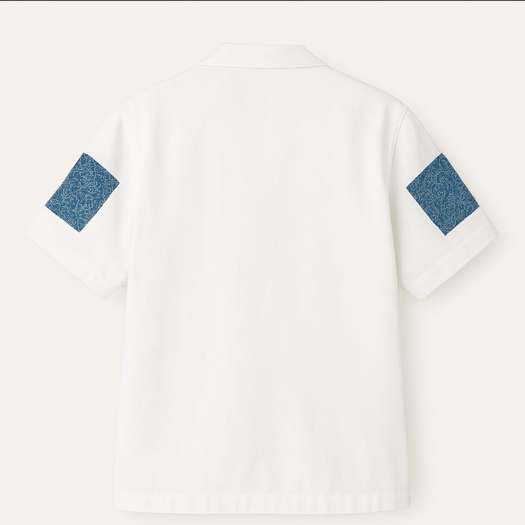BLUE SILENCE OVERSIZED SHIRT