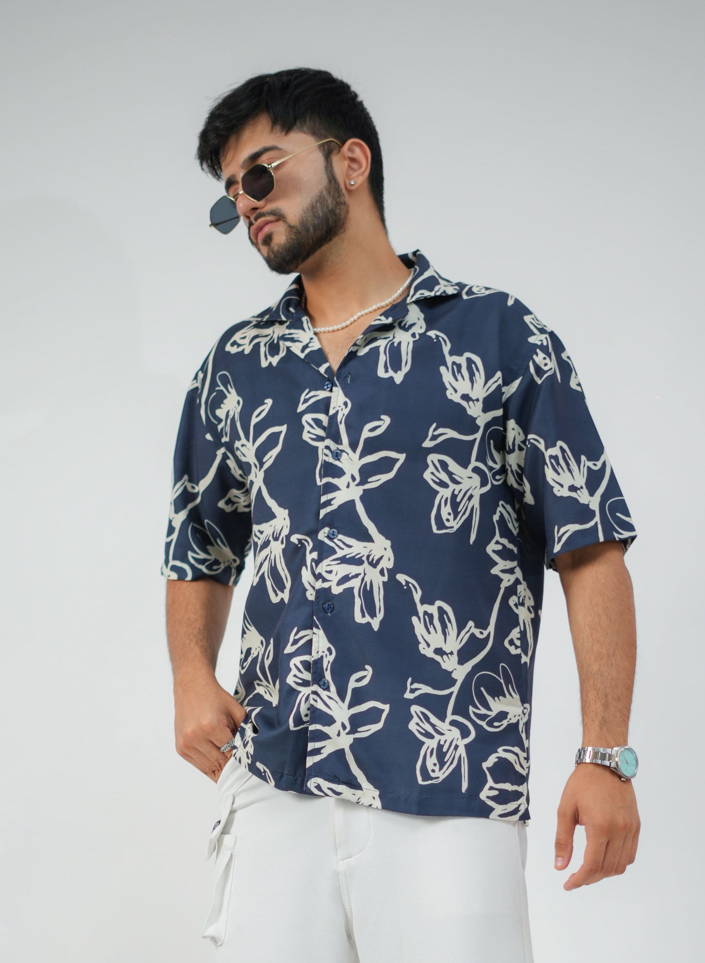 TWILIGHT LEAVES RELAXED FIT SHIRT - EMEE-Y