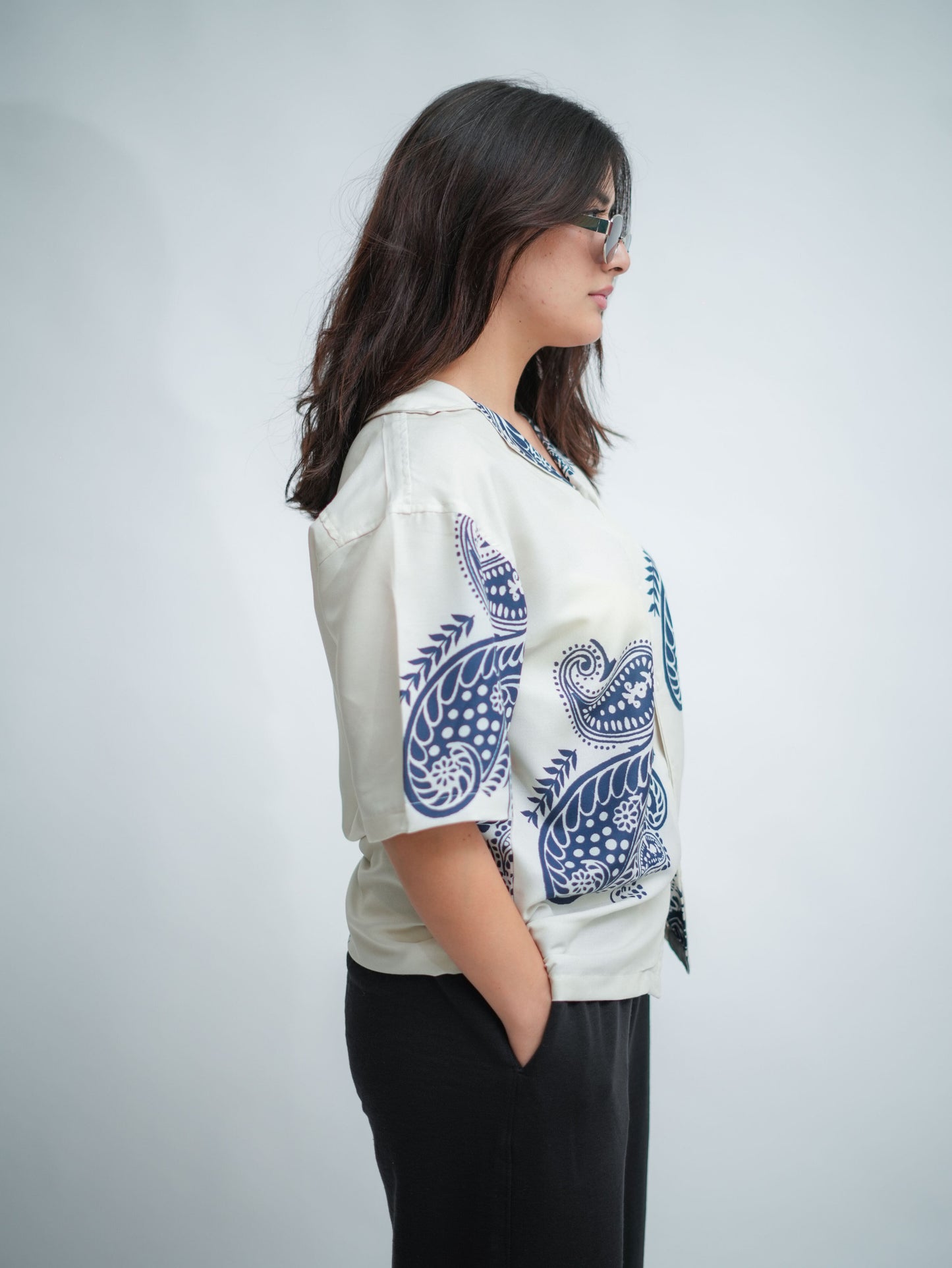 PAISLEY BOURBON RELAXED FIT SHIRT - EMEE-Y