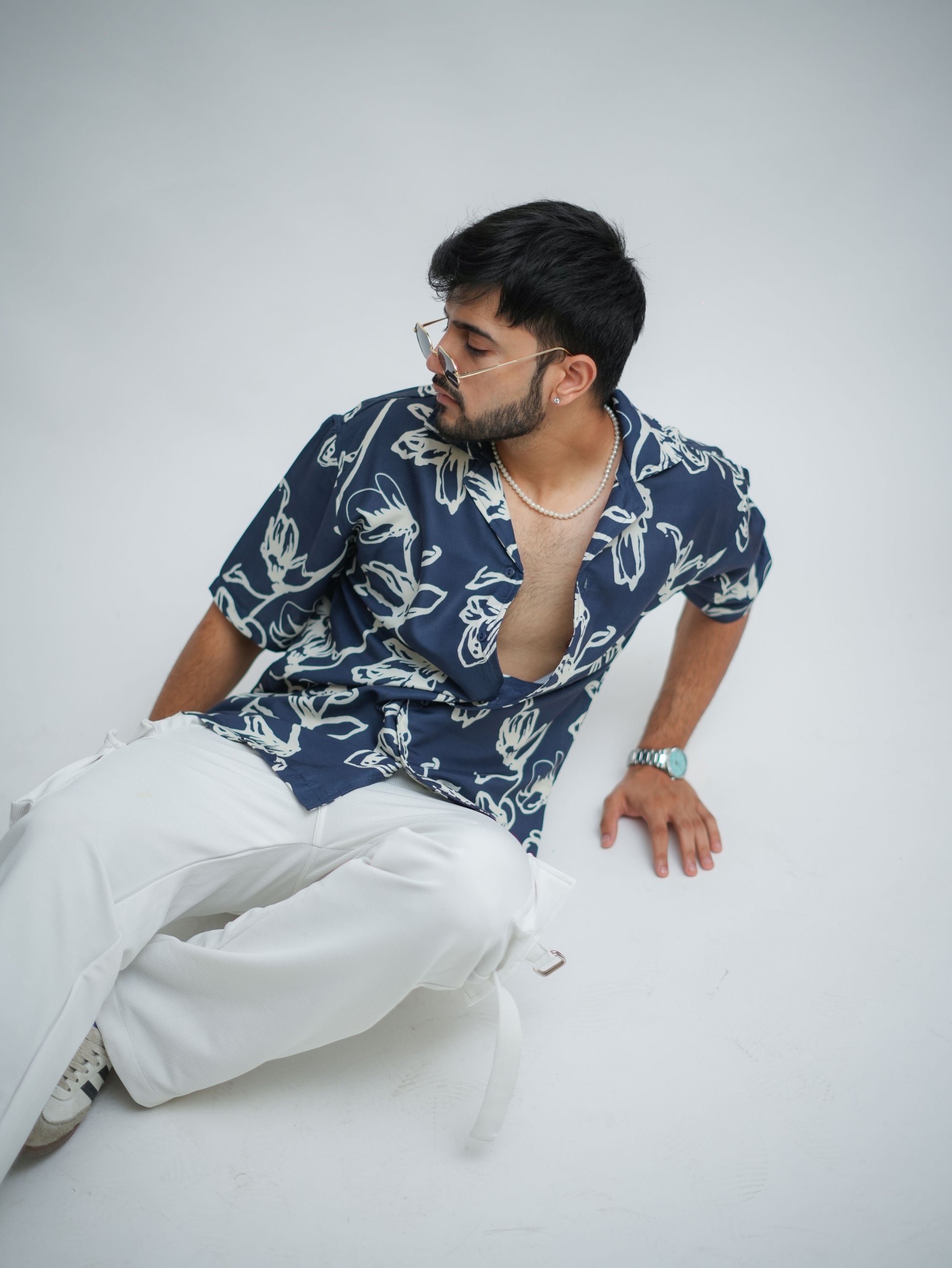 TWILIGHT LEAVES RELAXED FIT SHIRT - EMEE-Y