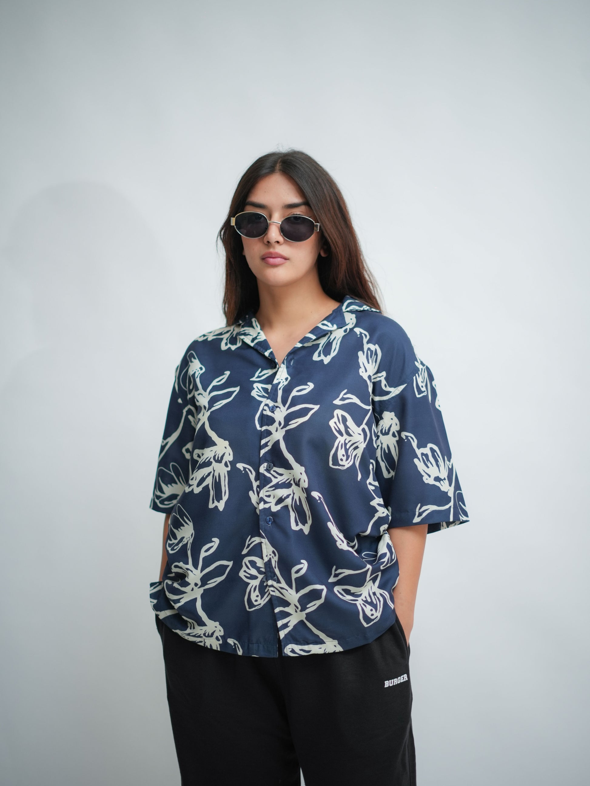 TWILIGHT LEAVES RELAXED FIT SHIRT - EMEE-Y