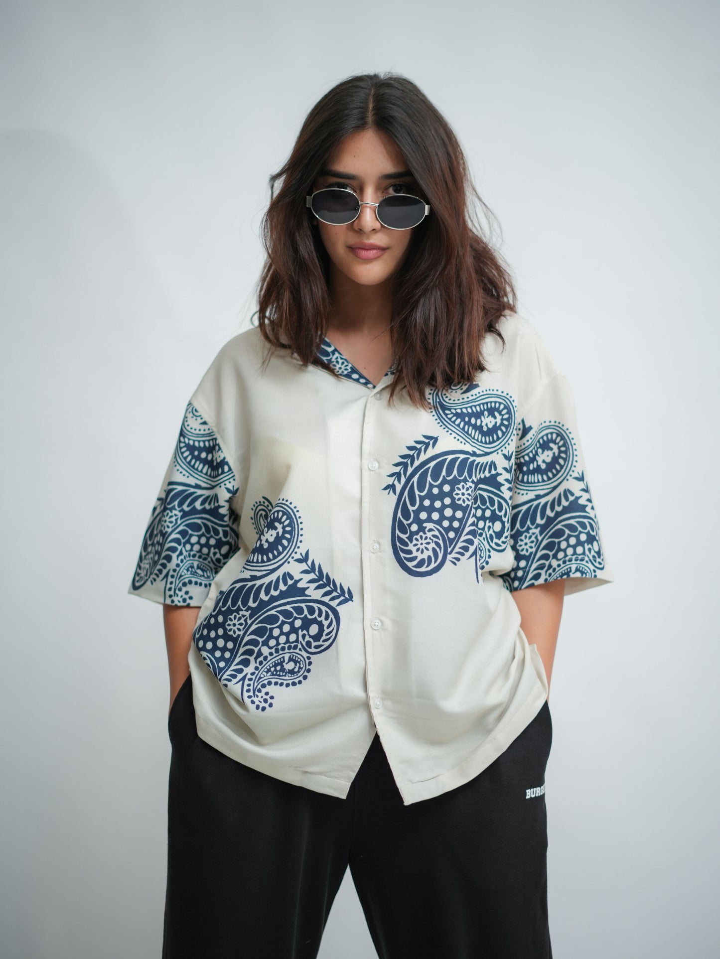 PAISLEY BOURBON RELAXED FIT SHIRT - EMEE-Y