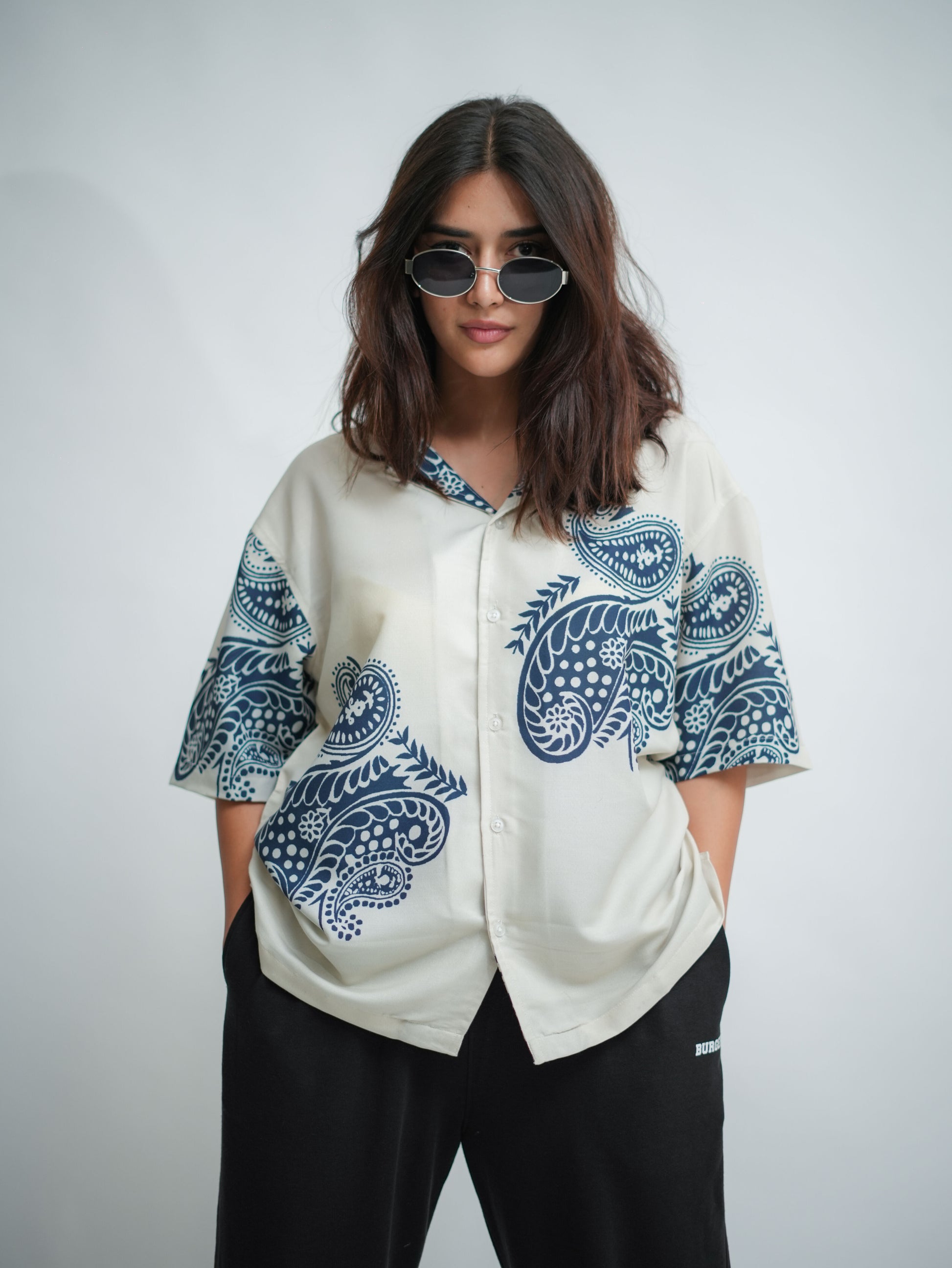PAISLEY BOURBON RELAXED FIT SHIRT - EMEE-Y