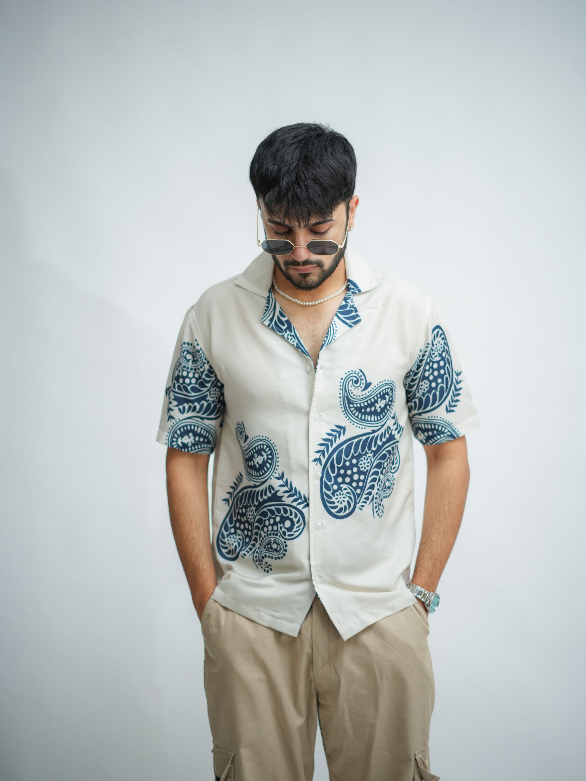 PAISLEY BOURBON RELAXED FIT SHIRT - EMEE-Y
