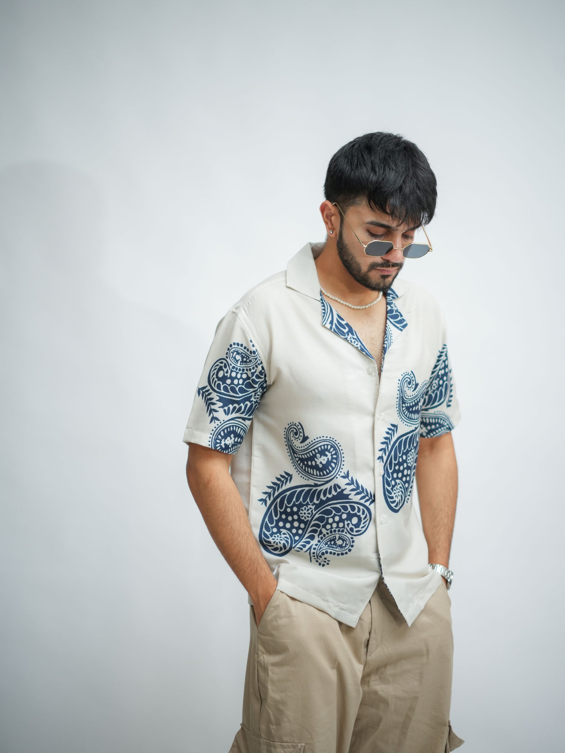 PAISLEY BOURBON RELAXED FIT SHIRT - EMEE-Y