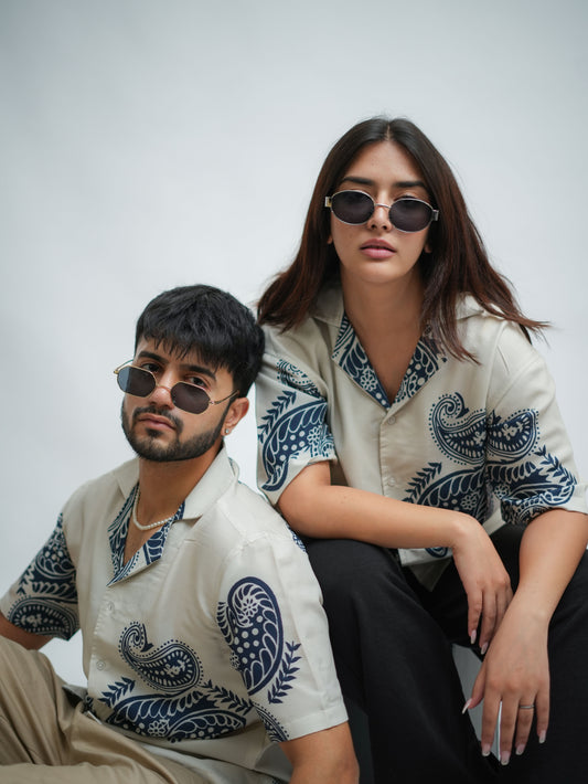 PAISLEY BOURBON RELAXED FIT SHIRT - EMEE-Y