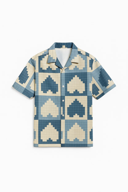BLUE INVERTED HEART OVERSIZED UNISEX SHIRT
