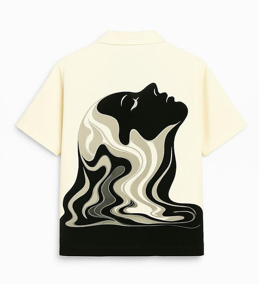 WAVES OF HER OVERSIZED SHIRT