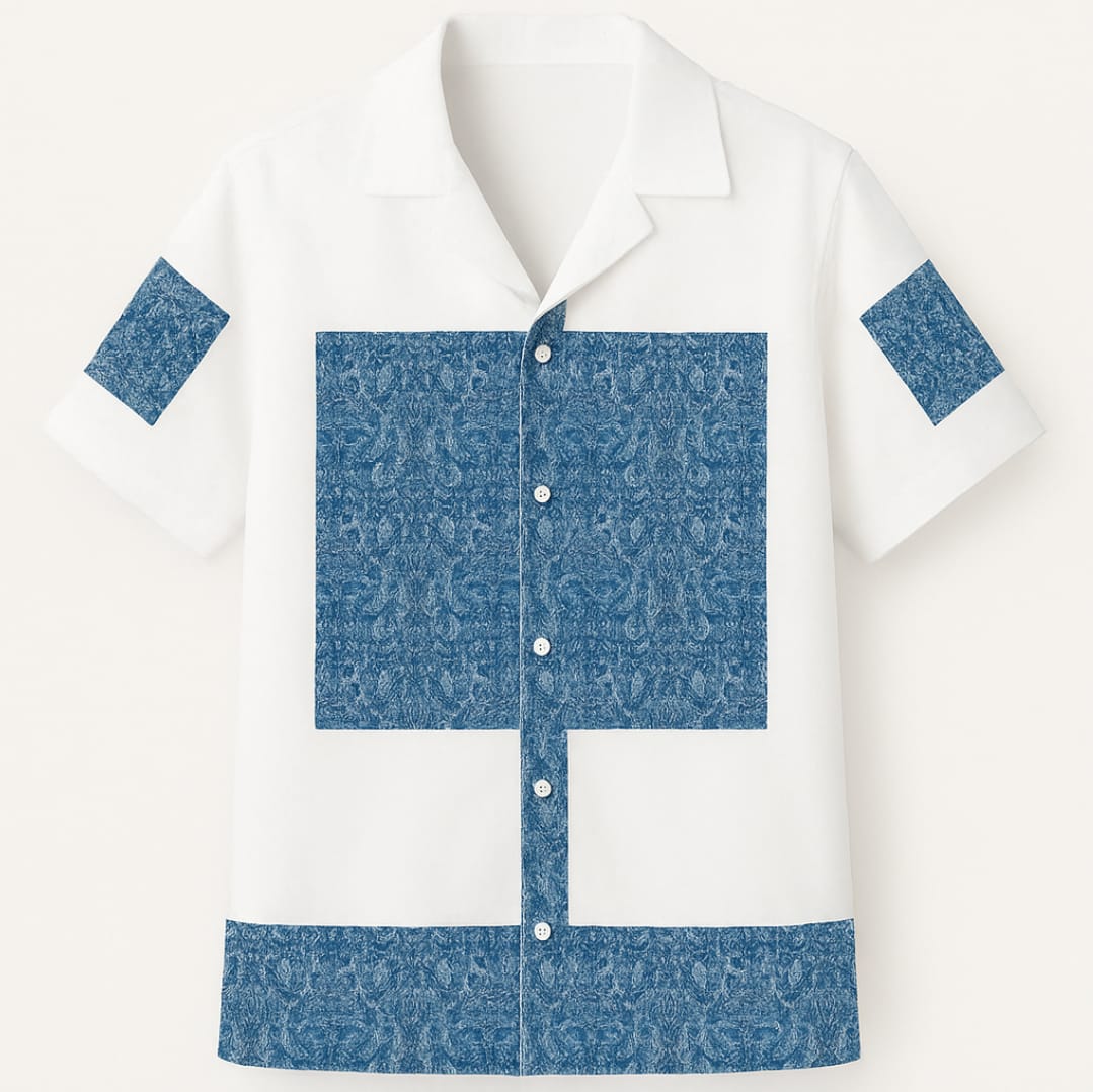 BLUE SILENCE OVERSIZED SHIRT