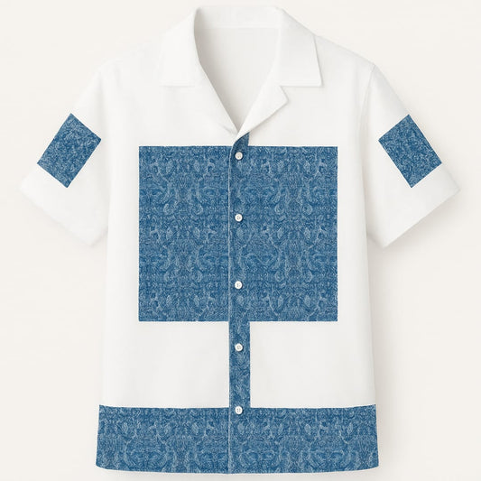 BLUE SILENCE OVERSIZED SHIRT