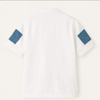 BLUE SILENCE OVERSIZED SHIRT