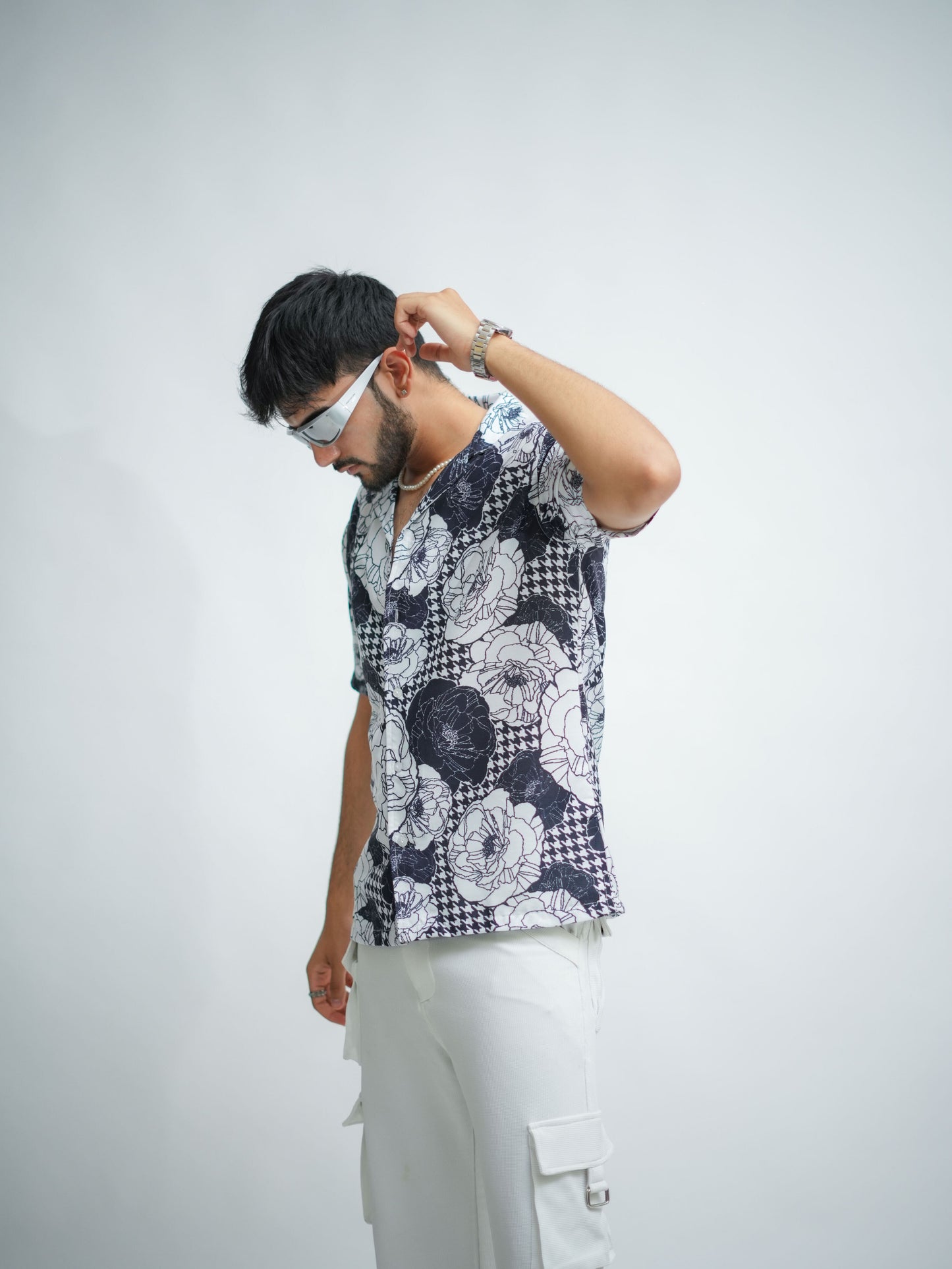 MIDNIGHT FLORAL RELAXED FIT SHIRT - EMEE-Y
